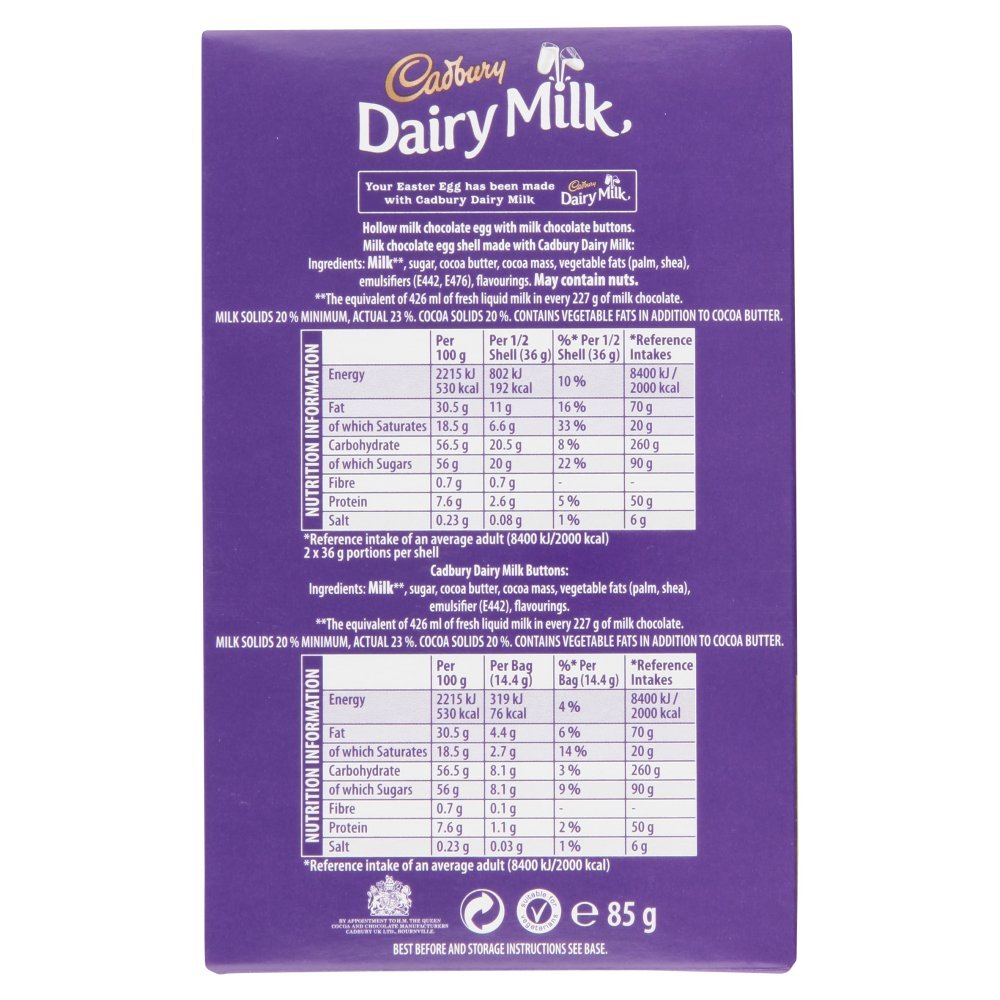 Cadbury Chocolate Bar Nutrition Facts Runners High Nutrition