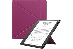 KuRoKo Slimshell Case for Kindle Scribe 10.2” 2022 Released, Origami Standing Lightweight PU Leather Stand Smart Cover with Pen Holder for Kindle Scribe 10.2 inch-Purple