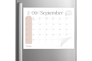 MAKAPLAN Vibrant Colored Arc Magnetic Calendar for Fridge 2024-2025, 13.5x11 Inches 18-Month Fridge Calendar Magnet with Monthly Color Transitions & Premium Features, Jul 24 - Dec 25