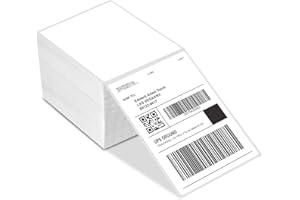 Phomemo 4×6 Thermal Shipping Labels – Fan-Fold Mailing Labels for Desktop Label Printer, Self-Adhesive Shipping Label Papers,
