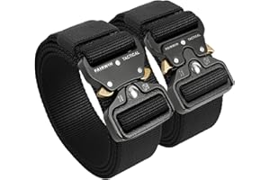 FAIRWIN Tactical Belt, Military Utility Belt Nylon Web Rigger Belt Work Belt with Heavy-Duty Quick-Release Buckle