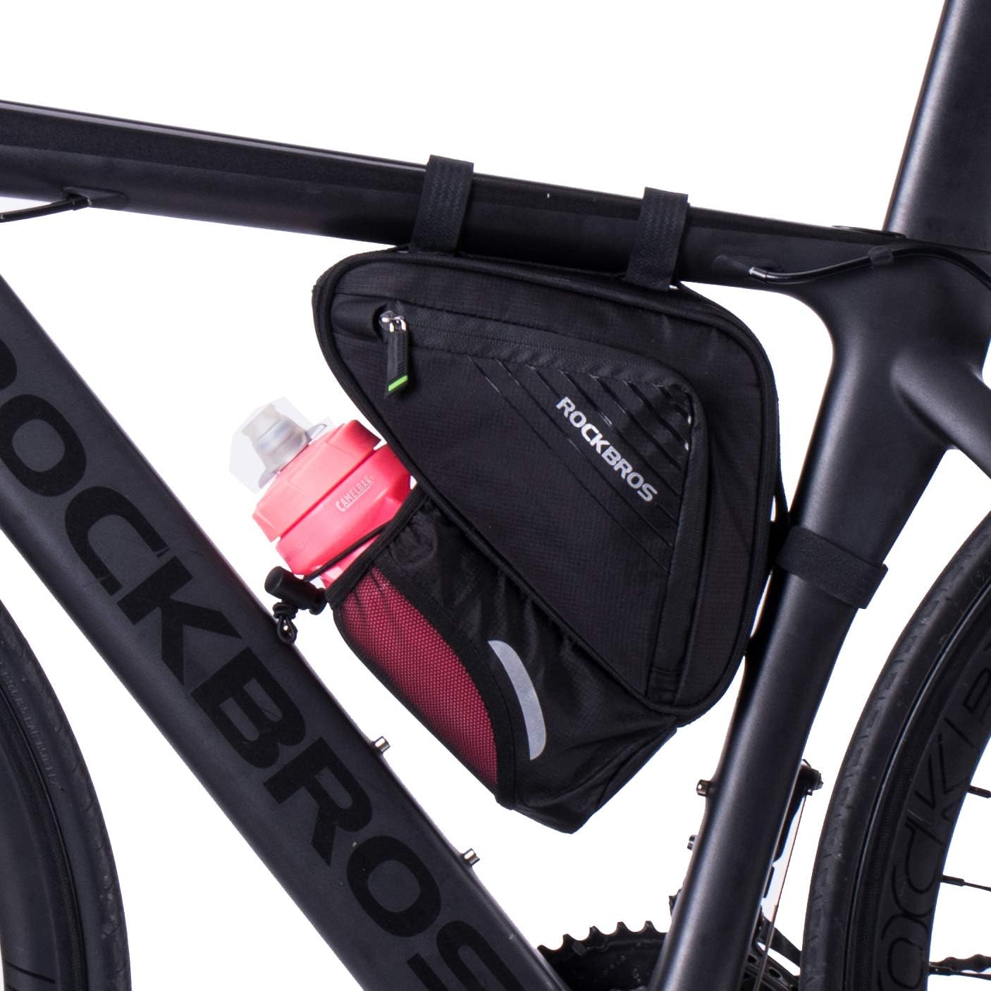 ROCKBROS Bike Triangle Frame Bag with Water Bottle Pouch Waterproof