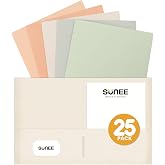 SUNEE 2-Pocket Folders - 25 Pack In Warm Blue, Letter Size, Textured Paper For School & Office - View #6