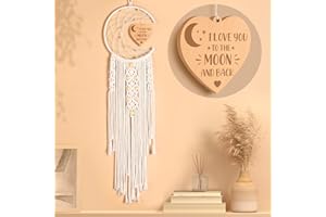Trabuono Wife Gifts for Mothers Day from Husband, Easter Gift Mother Day Decoration Dream Catcher with Heart Pendant, Birthday Anniversary Couples Gift for Her Girlfriend Women Wedding Boho Home Décor