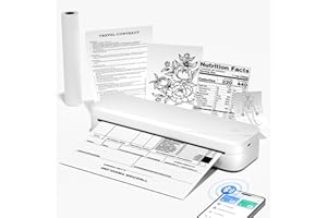Phomemo A4 Inkless Portable Wireless Printer for Travel, Thermal Bluetooth Printer with AI APP, Support 8.5'' x 11'' & A4 Siz