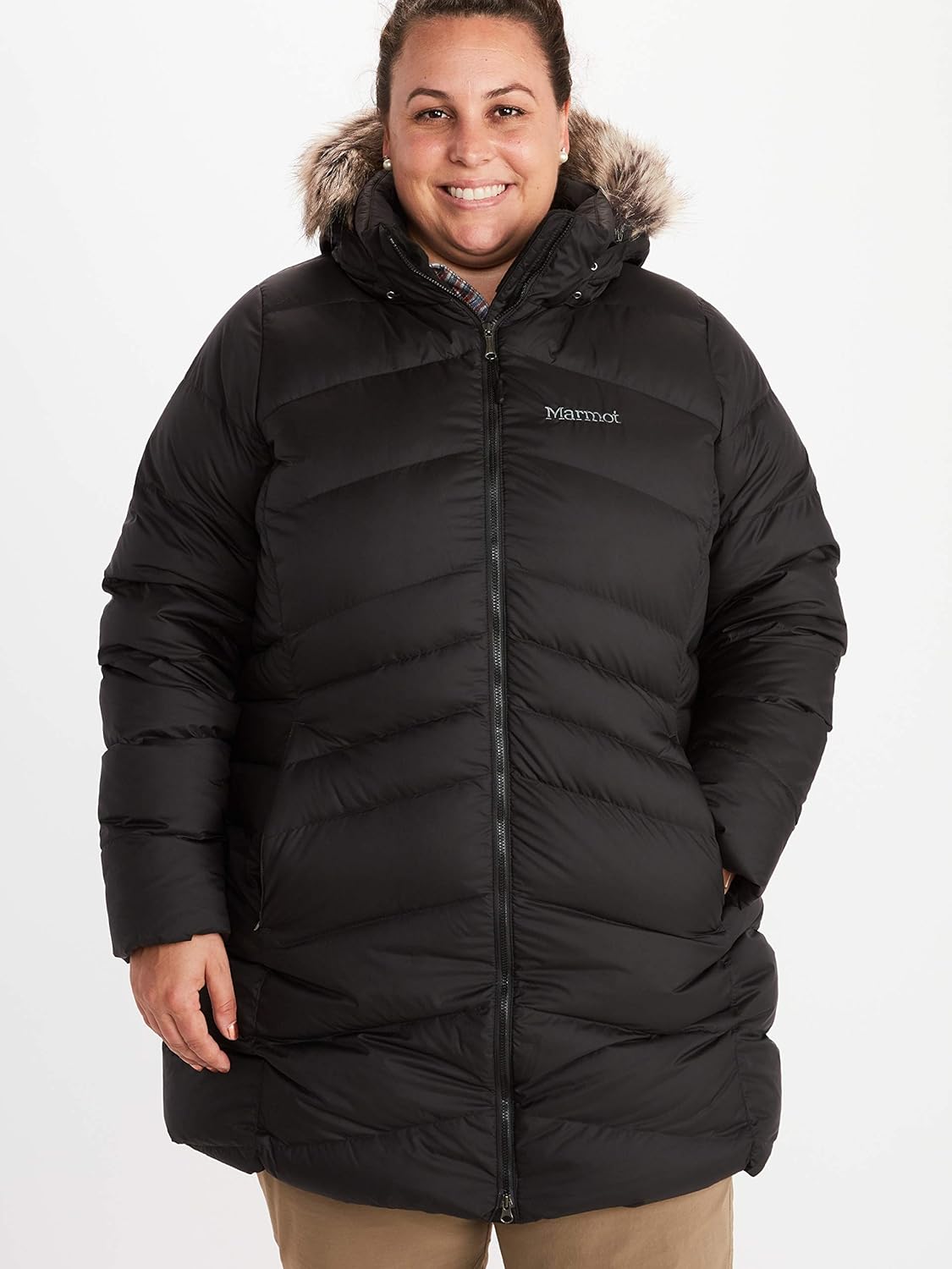 Marmot Women's Montreal Knee-length Down Puffer Coat: Clothing