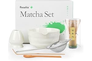 Matcha Whisk Set - Japanese Household Matcha Tea Kit for Tea Lovers (White)