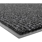 Notrax 109 Brush Step Carpeted Indoor/Outdoor Entrance Mat for Home or Office, 4' x 6', Absorbent Slip Resistant Heavy Duty Entry Mat, Charcoal, 109S0046CH