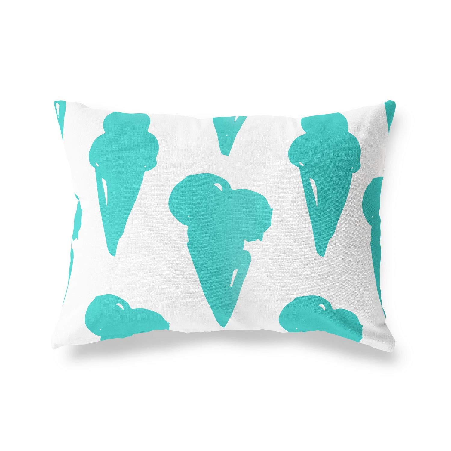 BonaMaison Decorative Cushion Cover, Turquoise-White Throw Pillow Covers, Home Decorative Pillowcases for Livingroom, Sofa, Bedroom, Size: 45X60 Cm - Designed and Manufactured in Turkey