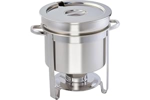 Winco 211 Stainless Steel Marmite Soup Chafer 11qt Round W/ Cover & Fram