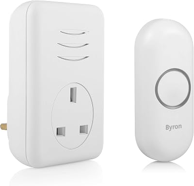 Byron Wireless Doorbell Set DBY-22313UK, 150 m Range, 16 Melodies