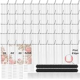 Muwnrol 50 Pack 20 Oz Sublimation Tumblers Bulk, Stainless Steel Double Wall Vacuum Insulation Cup, Sublimation Cups with Straw, Individually Box (Flat Edge)