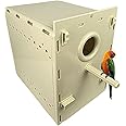Plastic Bird House for Parrots – Durable Parakeet Nesting Box with Rear Cover, Easy Access and Removable Tray, Ideal Nido para Periquitos, Budgies, and Small Parrots, Cage Accessory