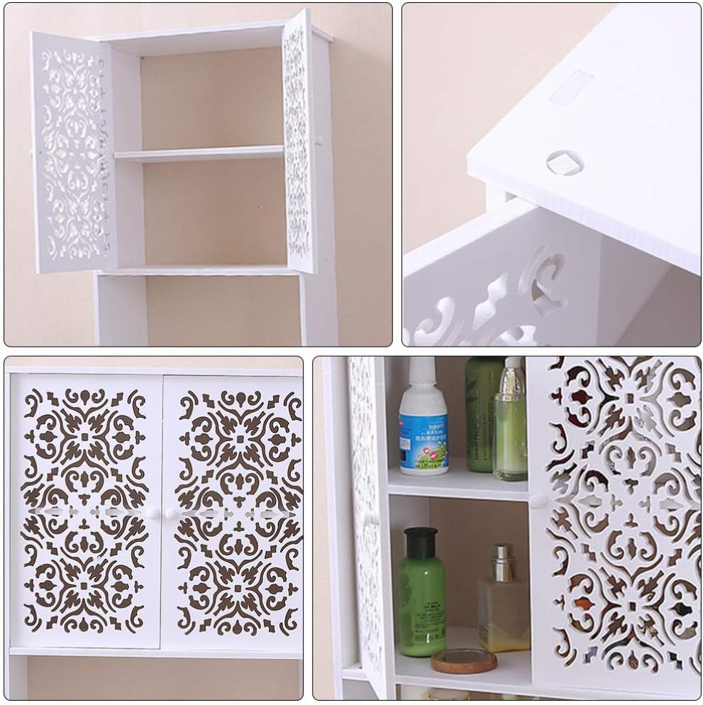 Baño Cabilock 1 Unid Armario de Baño Montado en La Pared Armario