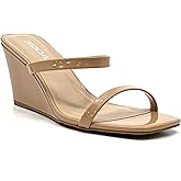 Soda Women's Slip on Slide Wedge Sandals SADIE CAMEL 7.5