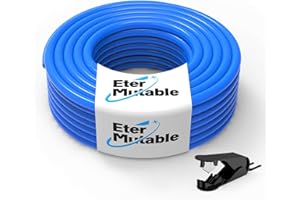 EterMutable 6mm OD 4mm ID Blue Polyurethane PU Pneumatic Air Hose Tubing 65.6 Feet/20Meter Air Brake Line Tubing Compressed Accessories