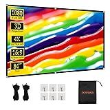 TOWOND Projector Screen 84 inch, Wrinkle-Free and