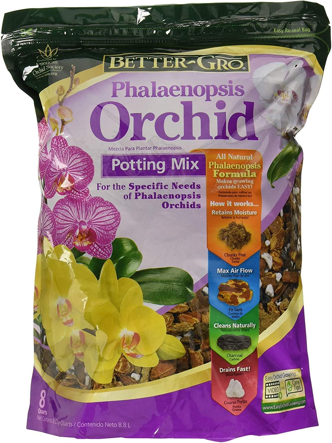 Sun Bulb 5011 Better-GRO Phalaenopsis Mix, 8 Quarts (3 Pack (8 Quarts))