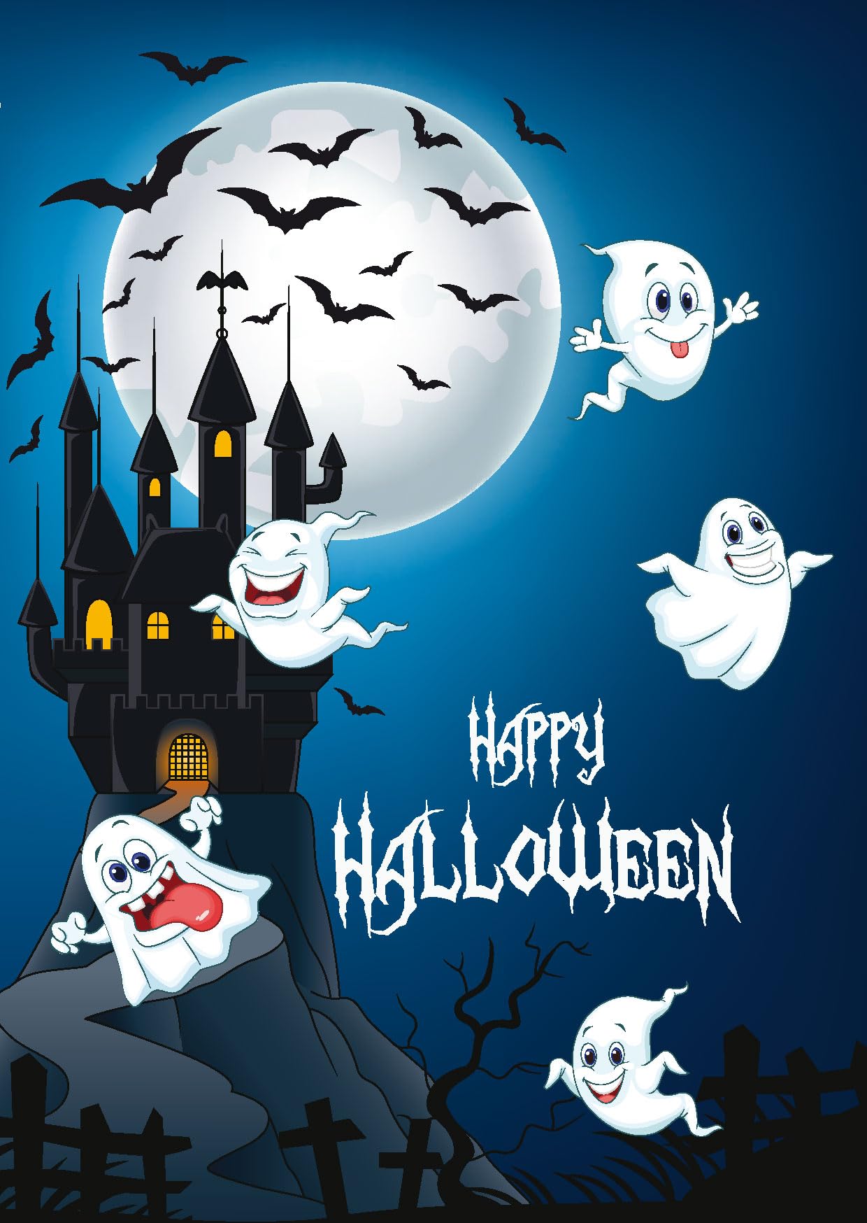 Edition Colibri 10 Halloween Invitation Cards - Funny Ghosts: Invitation Cards for a Scary Celebration Especially for Nursery Children (11148DE)