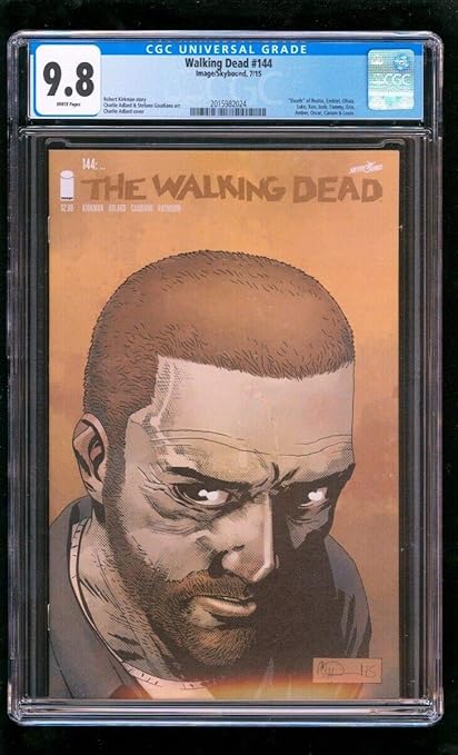 Amazon Com Cgc 9 8 Walking Dead 144 Image Comics 2015 Death Of Ezekiel Rosita Olivia Luke Sports Collectibles