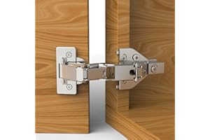 Furniware 2 Pack 1 Pair 165 Degree Lazy Susan Hinges Full Overlay Concealed for Cabinet, Cupboard, Folded Door, Combination with Screws(Regular)
