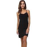 EaseWay Women's Basic Adjustable Spaghetti Strap Cami Under Mini Dress