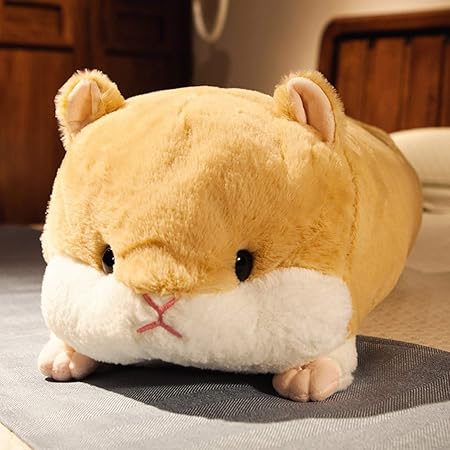 Amazon ハムスターぬいぐるみ 抱き枕 毛布付 大きいサイズ ふわふわ 動物 昼寝 ごろ寝 もちもち 添い寝枕 インテリア 子供 彼氏 彼女 贈り物 癒しグッズ 腰当て 腰枕 横向き寝 多機能 お誕生日 ギフト ぬいぐるみ おもちゃ
