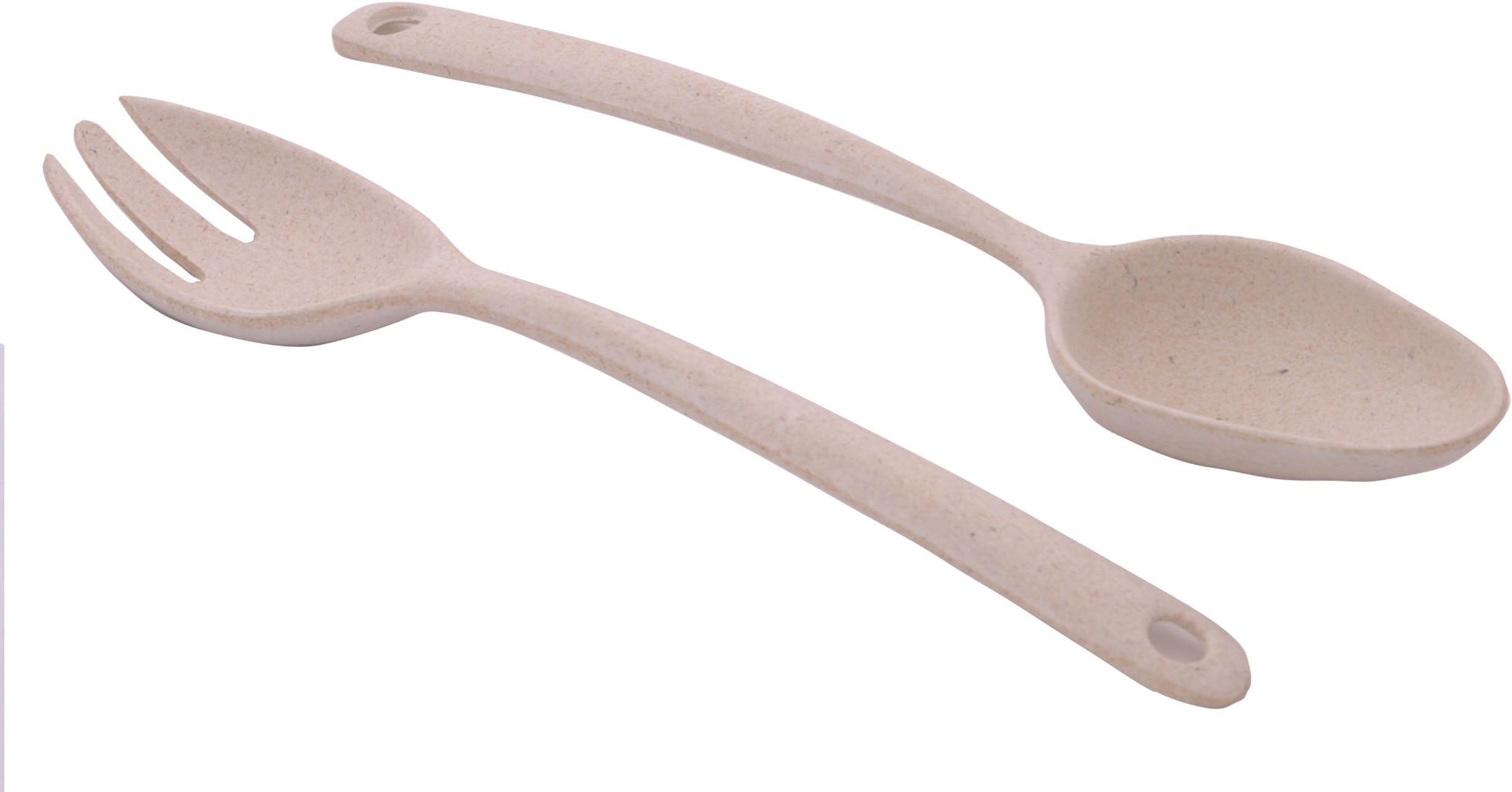 Epicurean Europe 24 x 6 x 6 cm Bamboo Fibre Bamboo Salad Servers, Set of 2, Beige