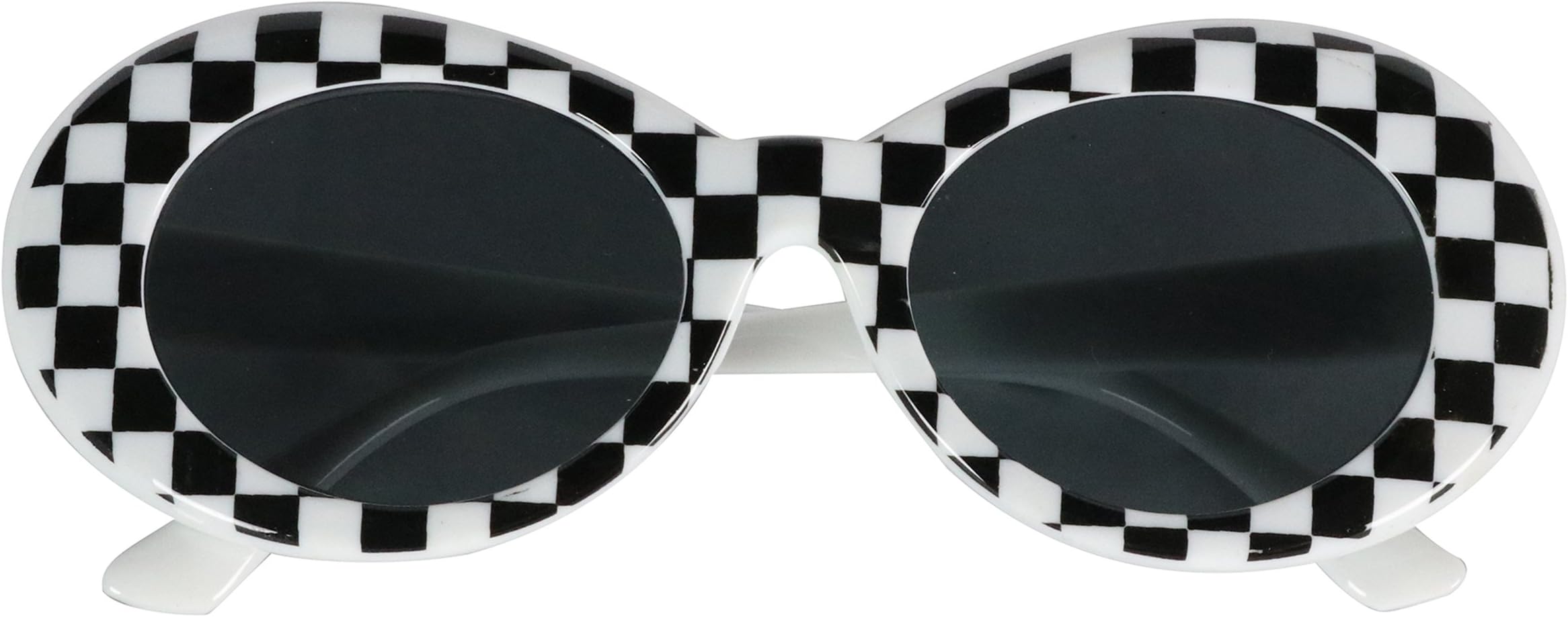 Retro Thick Frame Clout Goggles-Inspired By Kurt Cobain Sunglasses (Checkered)