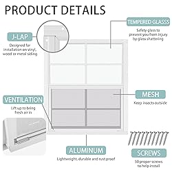 Tandefio 2 Pcs 24'' x 27'' White Flush Mount Shed