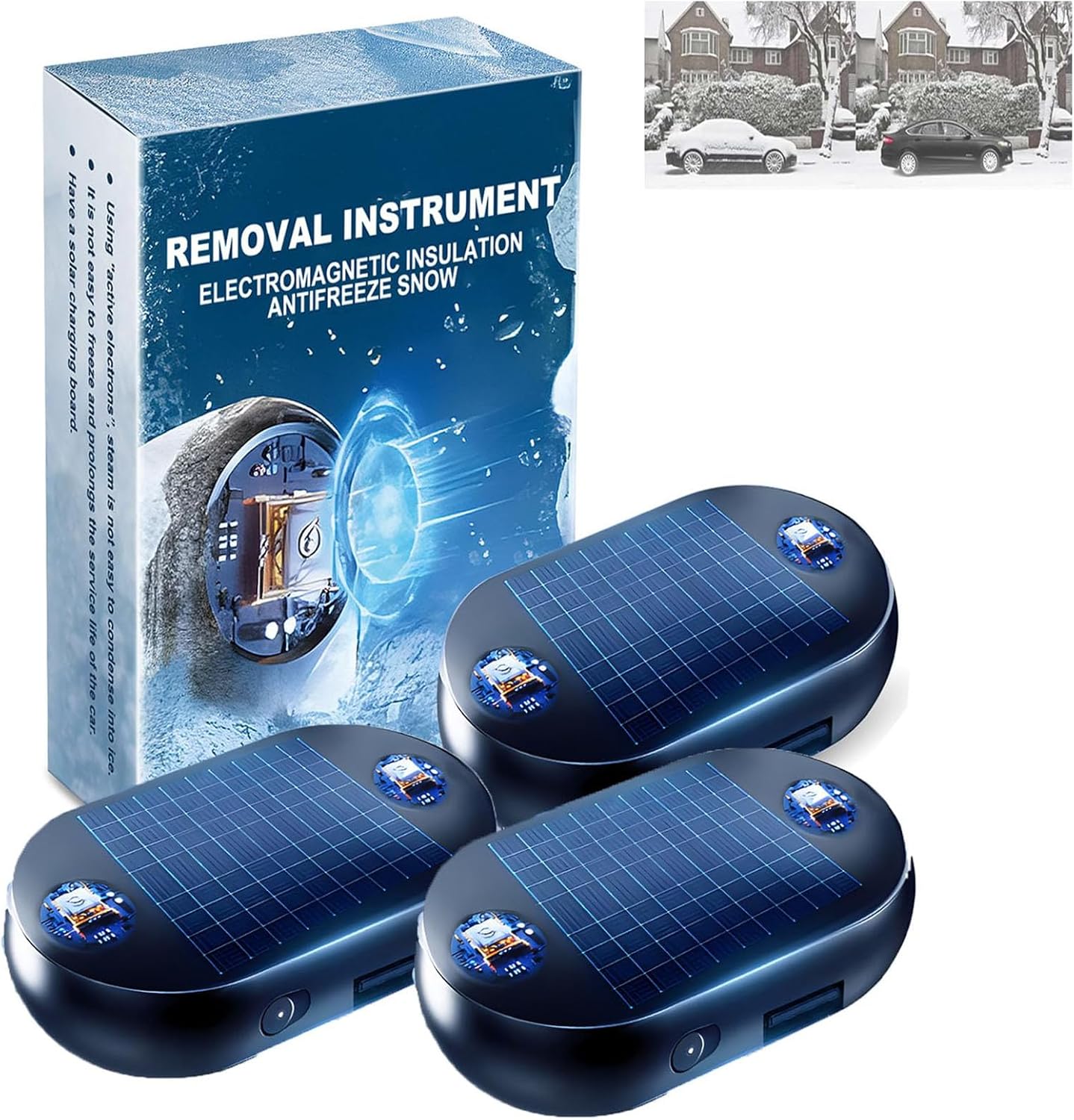 Photographs - Ronronner Solar Electromagnetic Molecular Interference Freeze and Snow Remover, Portable Kinetic Molecular Heater, Anti-Freeze Car Snow Removal Device, Antifreeze Snow Removal Instrument (3pcs)