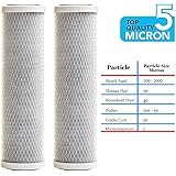 Clear2oUniversal Advanced CTO1102 Solid Carbon Water Filter - 10-inch - Reduces Chlorine - Pack of 2 - White