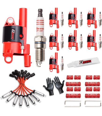 DEEGOOLY 8PCS UF414 Round Ignition Coils Pack &ap; Iridiu Spark Plugs