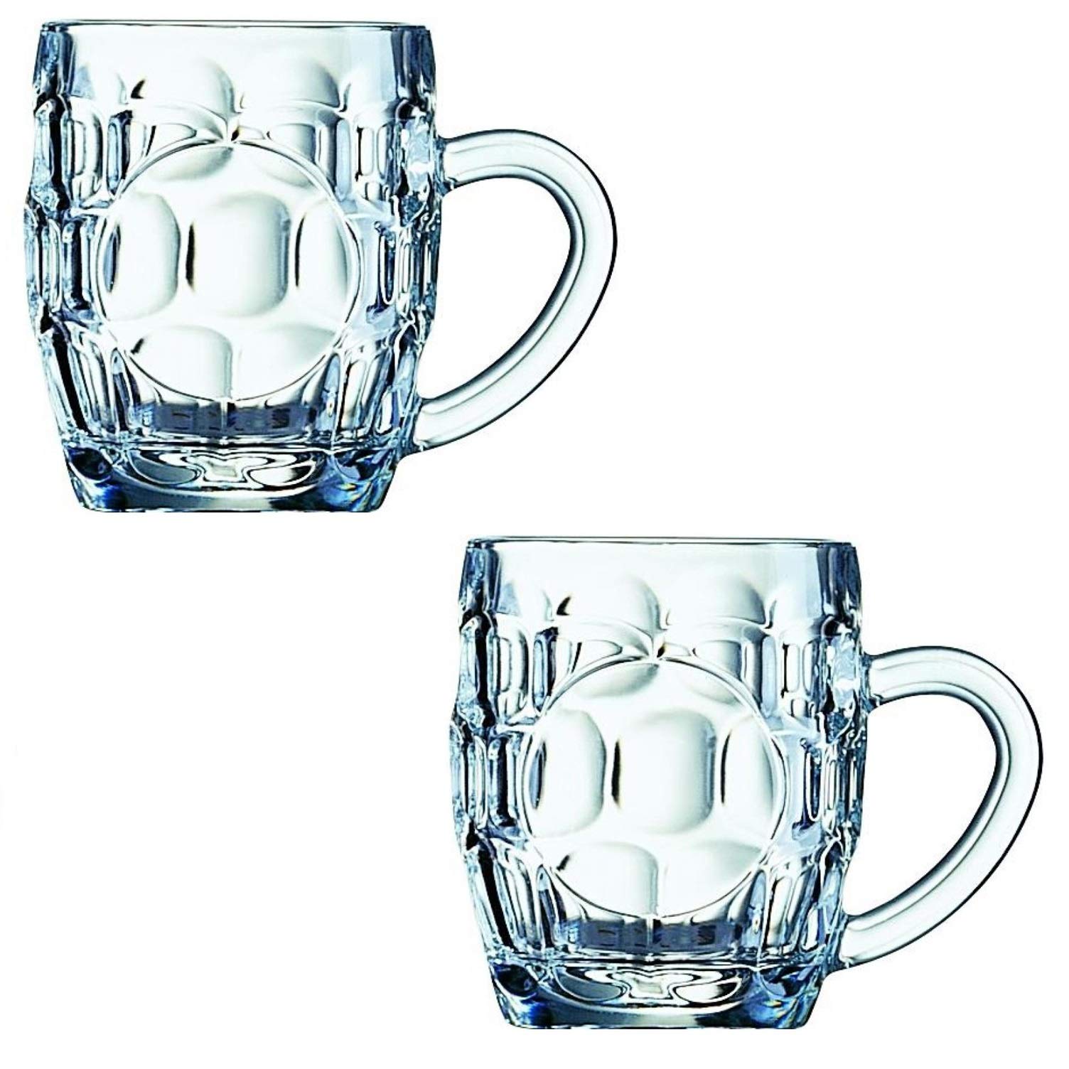 Arcoroc Britannia Set of 2 British Glass Beer Mug 10oz / 0.5 pint - 0293614