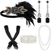 GOHOY 1920s Flapper Accessories Set for Women, Roaring 20s Accessories Great Gatsby Costume Kit 20's Theme Party