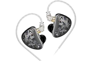 ERJIGO KZ AS24 12 Balanced Armature Drivers in Ear Headphones Earphones,Extra Bass IEM Earbuds,Tunable in Ear Monitor for Audiphiles (Gun Color (tunable Version), Without mic)