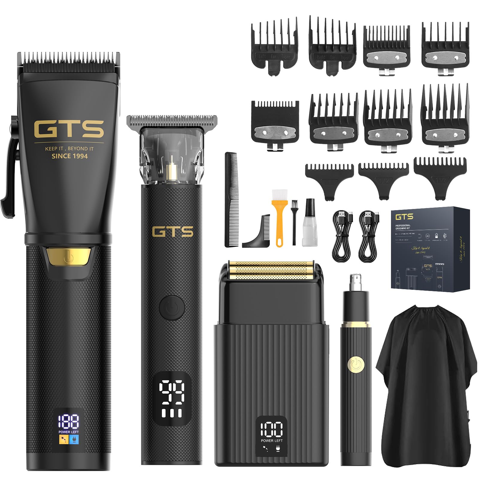 Photo 1 of *USED*
GTS Hair Clippers for Men Professional, Beard Trimmer Kits & Sets, Cordless Mens Hair Trimmer, Electric Shavers, Haircutting Machine with LED Display, for Barber 4 in 1