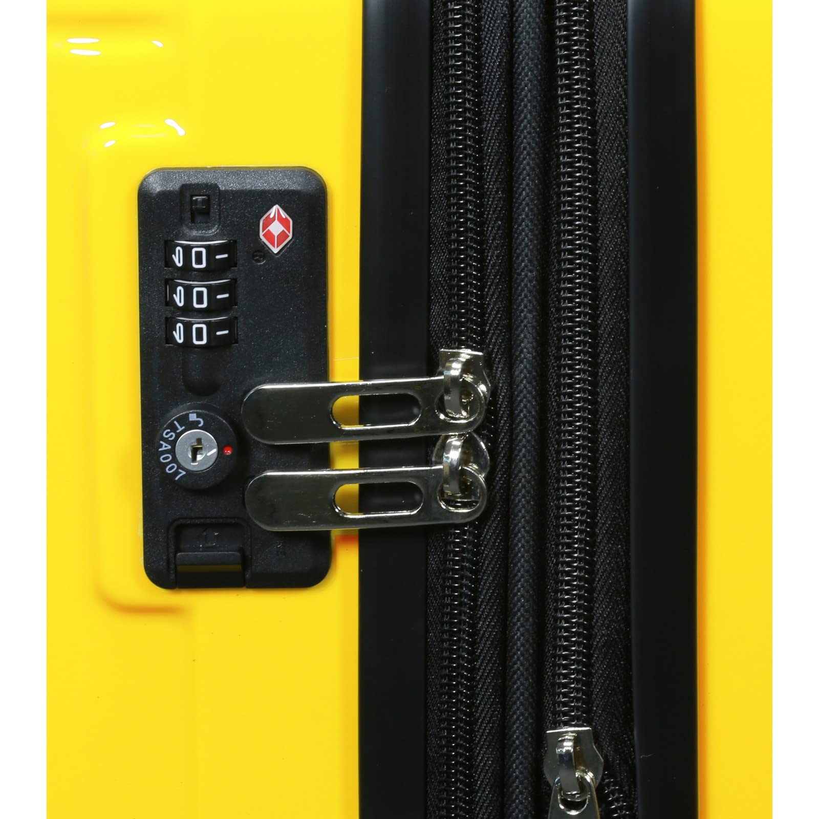 World Traveler Contour 3-Piece Hardside Spinner Luggage Set with TSA Lock, Yellow, One Size