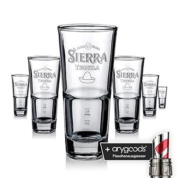 6 x Sierra Tequila Cristal Vasos Long Drink apilable Gastro ...