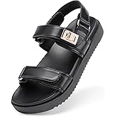 DREAM PAIRS Girls Sandals Casual Open Toe Two Adjustable Strapped Sandals with Hook and Loop for Little Kid/Big Kid