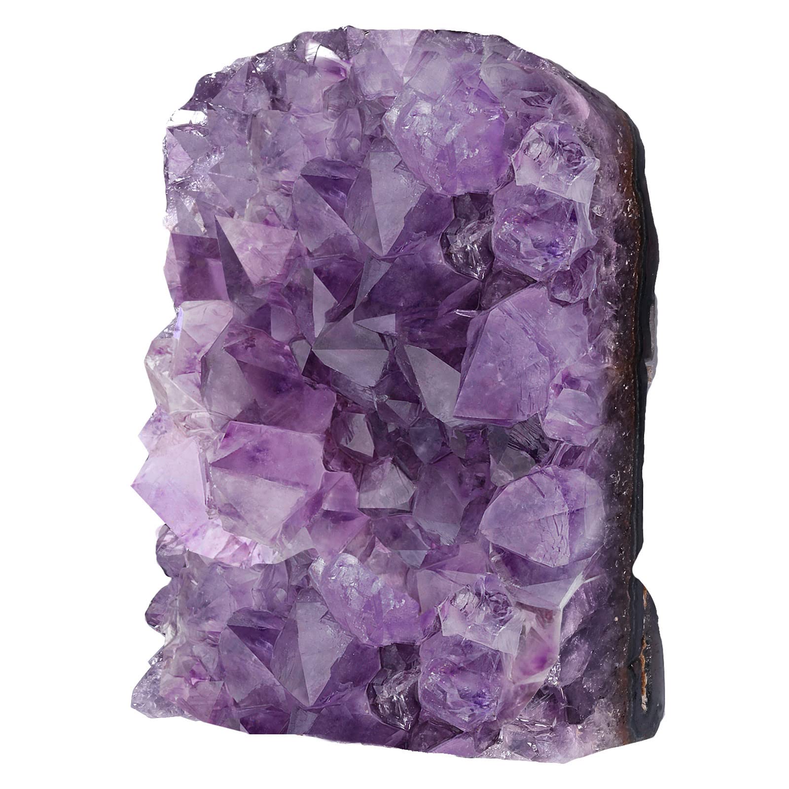 Nupuyai Natural Amethyst Crystal Quartz Cluster, Mineral Geode Druzy Specimen Stone for Reiki Healing Home Decoration (400-500g)