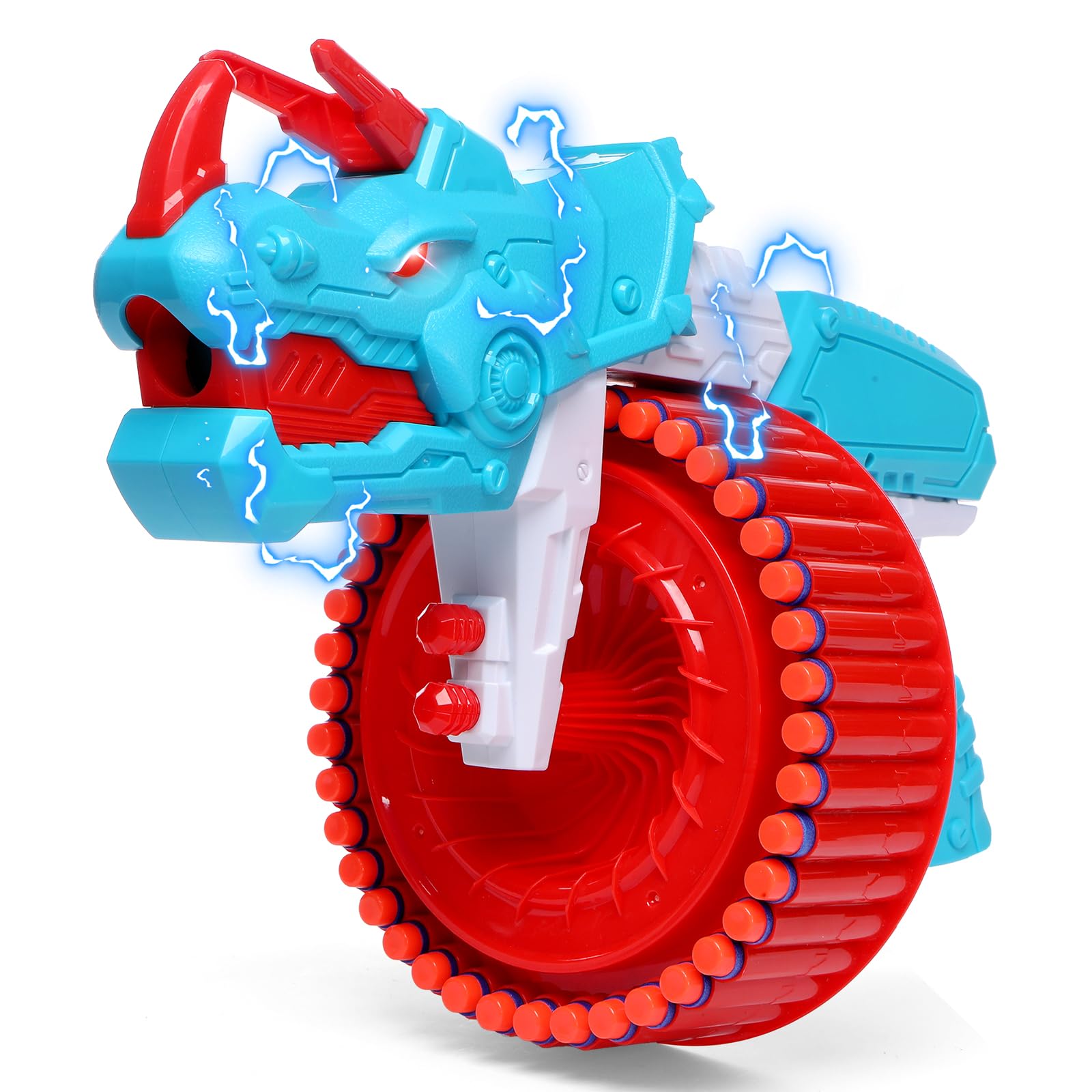 Soft Bullet Toy Gun for Kids: Dinosaur Foam Blasters Toys with 120 Soft ...