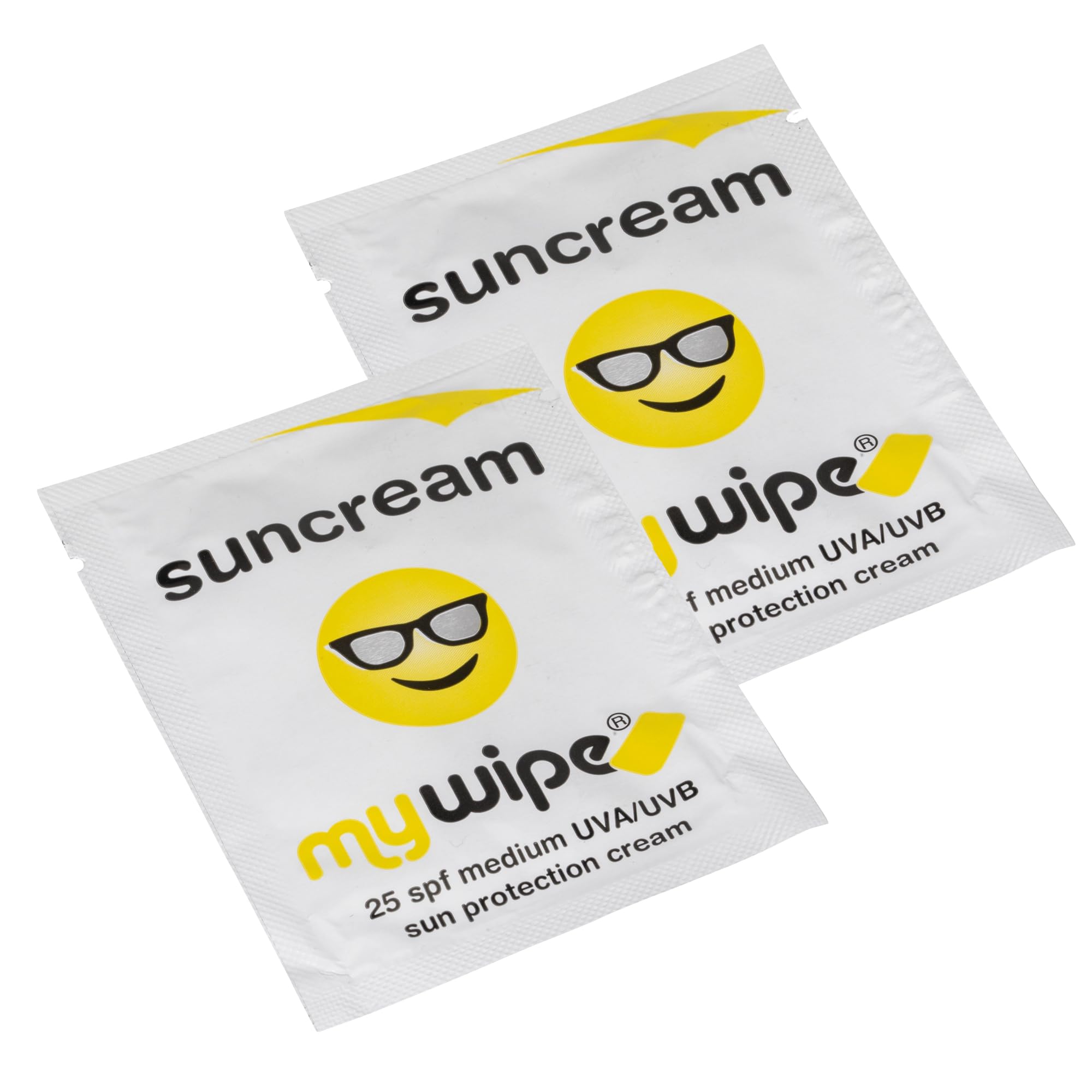 MYWIPE Sun Cream Sachets Single Use Pocket Size for Travel, Festivals, Cycling, Sun & Ski x 20