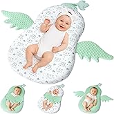 Banakshol Baby Lounger — 3-in-1 Baby Lounger for 0-24 Months, Breathable Portable Infant Lounger for Home Travel, with Detachable Support Pillow