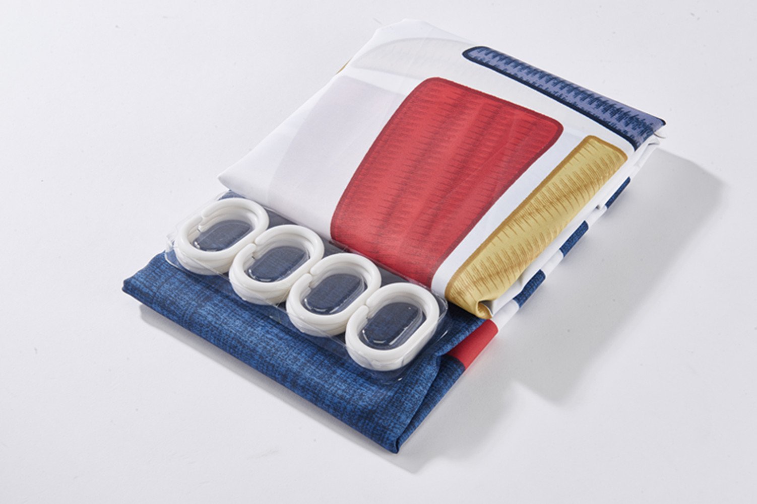 Moldiy Colorful Nautical Sailing Boat Painting Waterproof Polyester Bathroom Shower Curtain for Home Decor 72inch x 72 inch