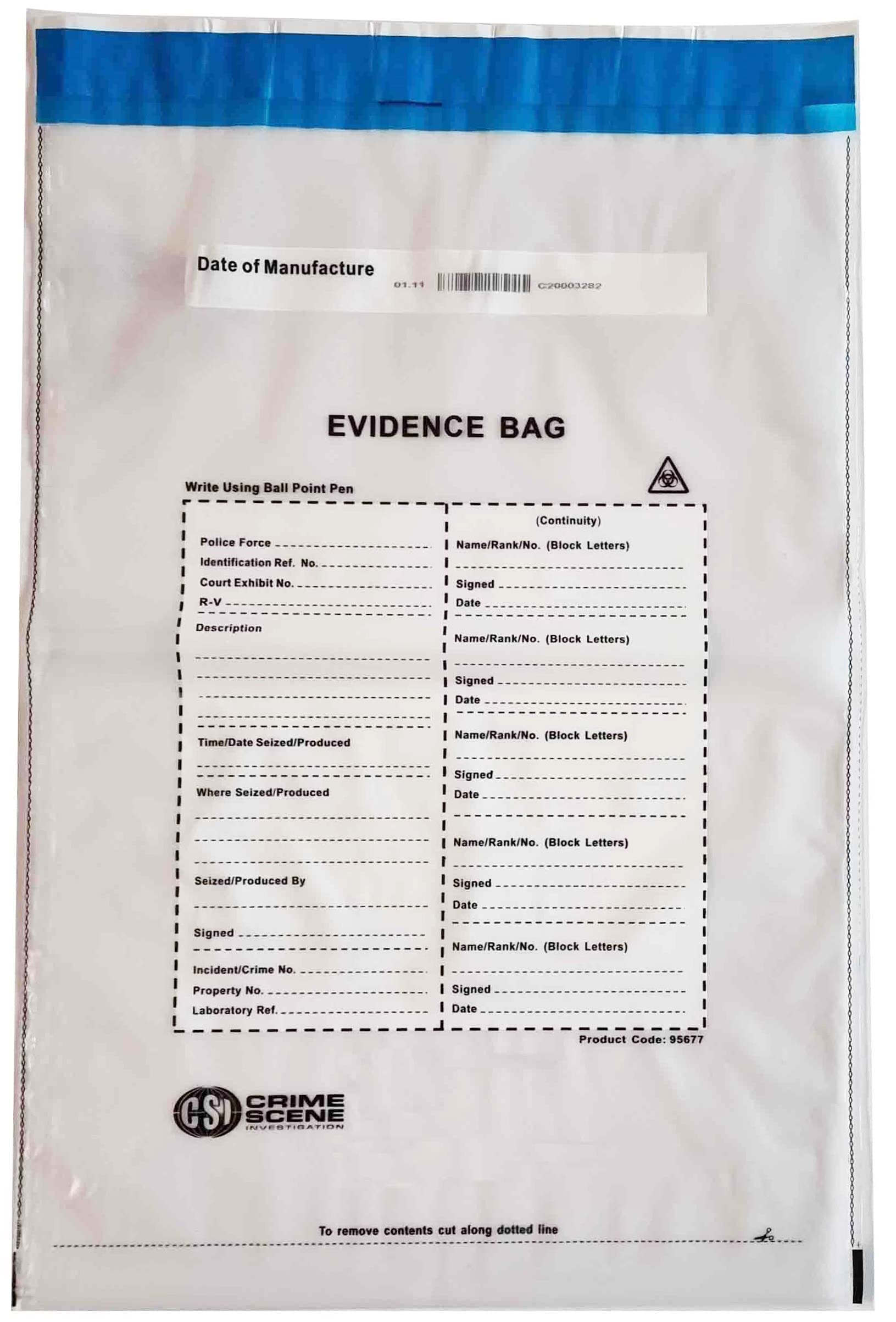 Kobe1 Crime Scene,Police, CSI, Large Tamper Proof Evidence Collection Bags.(61x40cm).Pack of 4. โ image 1