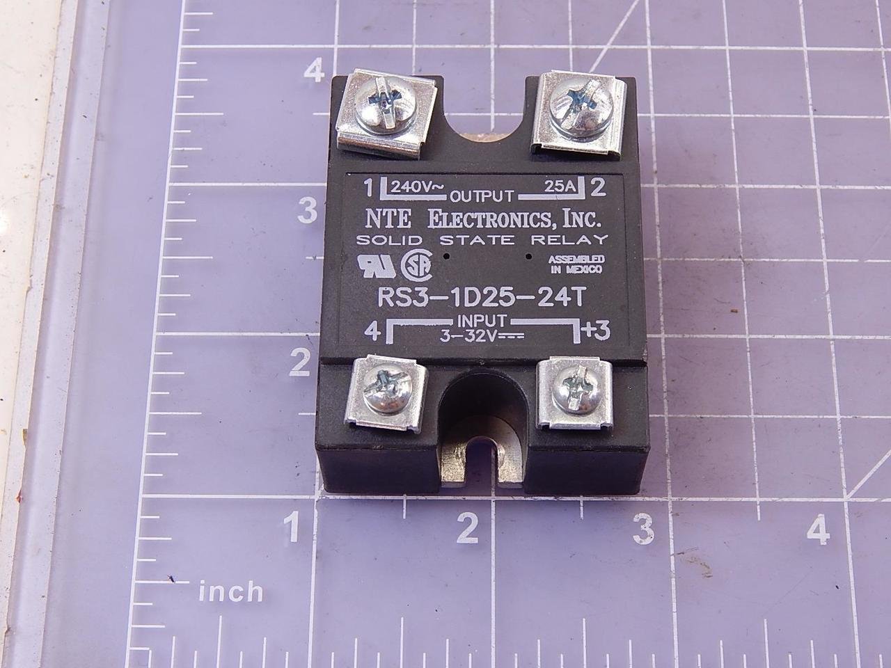Solid State Relays 25 Amp NTE Electronics RS31D2524T Series R3 Solid