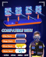 Lehoo Castle Nerf Target Electronic Target Set 60 Darts Vest Mask Goggle view 4