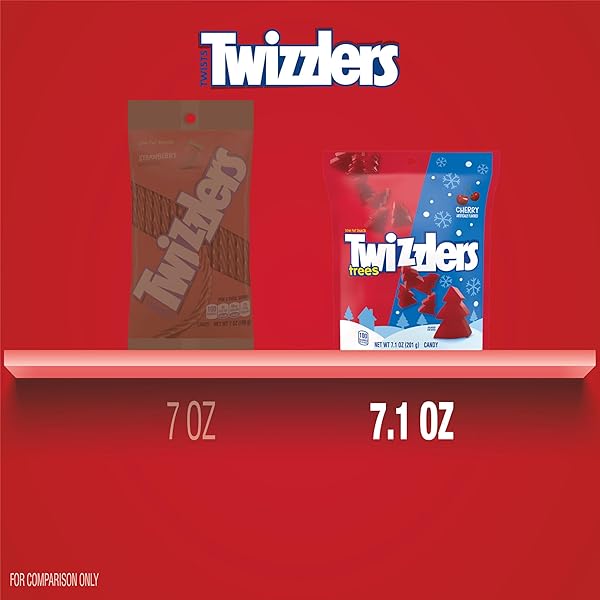 TWIZZLERS CHERRY FLAVORED TREES, 7.1 OZ BAG