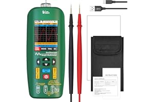 WEELIAO 3 in 1 Smart Oscilloscope Graph Multimeter Pocket Sized Electric Pen Handheld Digital Scope Meter for Automotive,Diode Resistance Capacitance,Amp Ohm Volt Tester,Voltage/Current Test(Green)
